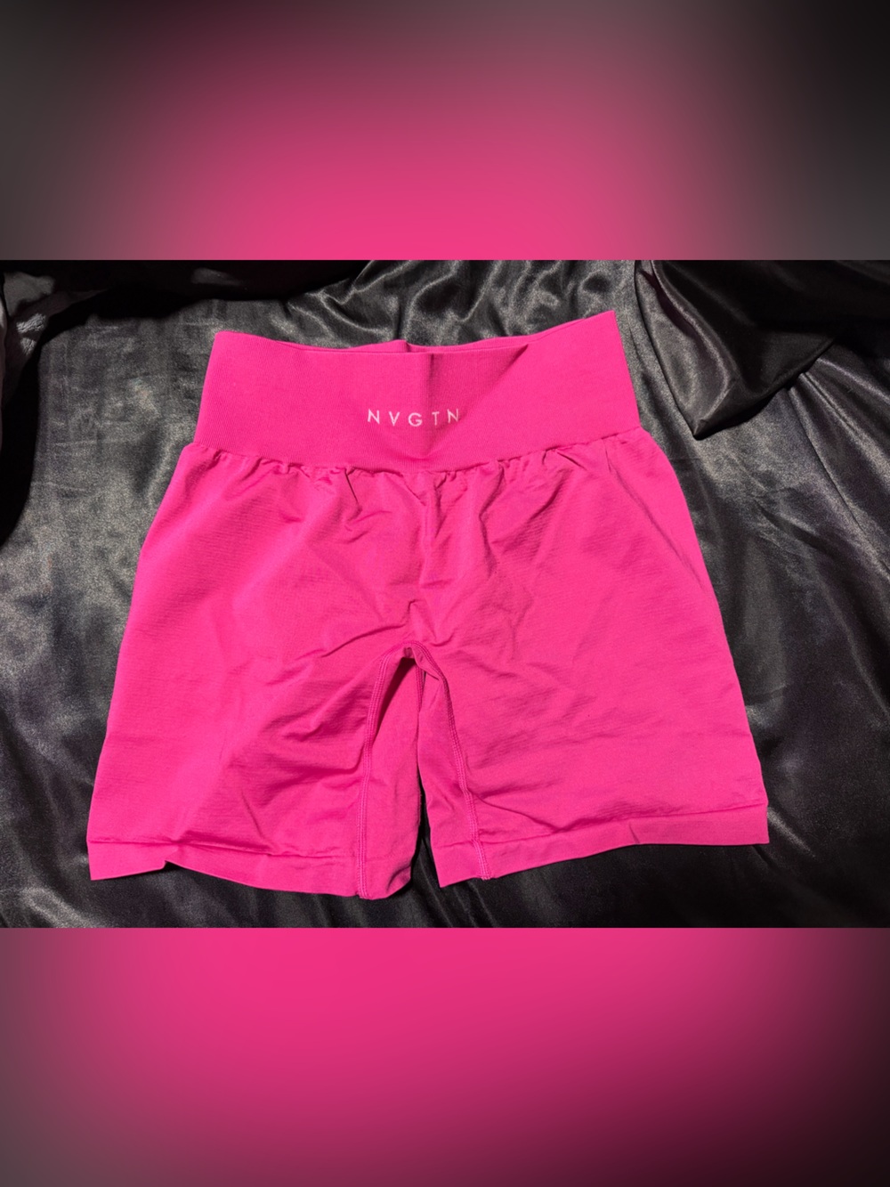 NVGTN Neon Pink Seamless High-Waist Bandeau Shorts
